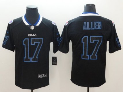 Nike Bills 17 Josh Allen Black Shadow Legend Limited Men Jersey