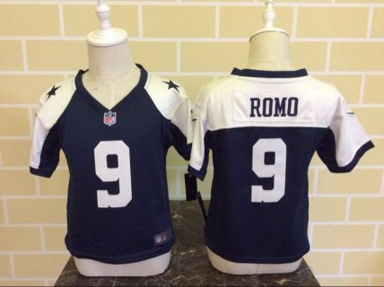 Nike Cowboys 9 Tony Romo Blue Thanksgiving NFL Toddler Jersey
