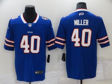 Buffalo Bills 40 Von Miller Blue Limited Vapor jersey
