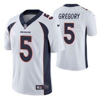 Nike Broncos 5 Randy Gregory White Vapor Untouchable Limited Men Jersey
