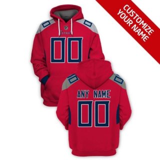 NFL Titans Customized Red 2021 Stitched New Hoodie
