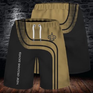 NFL New Orleans Saints Black Gold Fashion Shorts