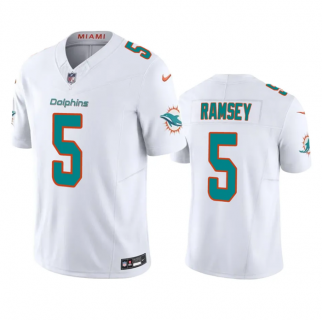 Men's Miami Dolphins #5 Jalen Ramsey White 2023 F.U.S.E Vapor Limited Stitched Football Jersey