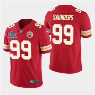 Nike Chiefs 99 Khalen Saunders Red Super Bowl LIV Vapor Untouchable Limited Men Jersey