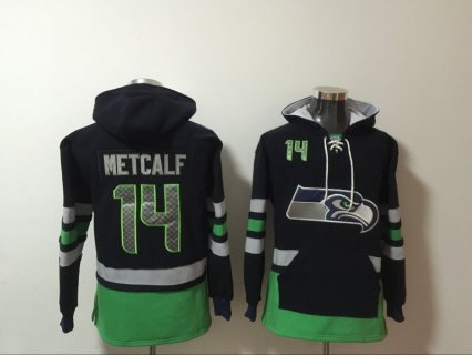 NFL Seattle Seahawks 14 D.K. Metcalf Green Hoodie Sweatshirt