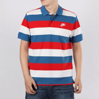 Men's Nike White Red Blue Polo shirt 024