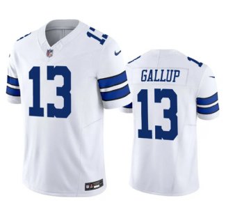 Men's Dallas Cowboys #13 Michael Gallup White 2023 F.U.S.E. Vapor Limited Stitched Football Jersey