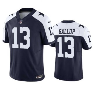 Men's Dallas Cowboys #13 Michael Gallup Navy 2023 F.U.S.E. Vapor Limited Stitched Football Jersey