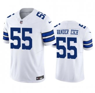 Men's Dallas Cowboys #55 Leighton Vander Esch White 2023 F.U.S.E. Vapor Limited Stitched Football Jersey
