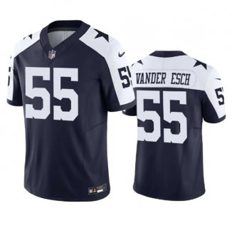 Men's Dallas Cowboys #55 Leighton Vander Esch Navy 2023 F.U.S.E. Vapor Limited Stitched Football Jersey