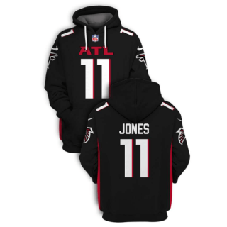 NFL Falcons 11 Julio Jones Full Black 2021 Stitched New Hoodie
