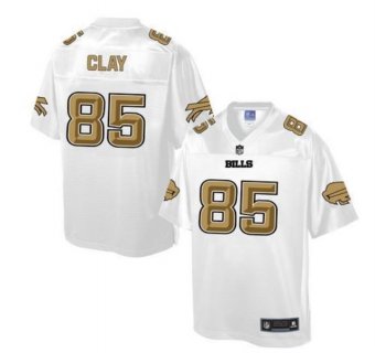 Nike Bills 85 Charles Clay White Men NFL Pro Line Fashion Elite Jersey