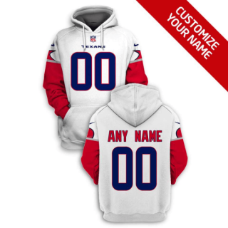 NFL Texans Customized White Red 2021 Stitched New Hoodie