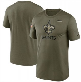 Nike New Orleans Saints 2021 Olive Salute To Service Legend Performance T-Shirt