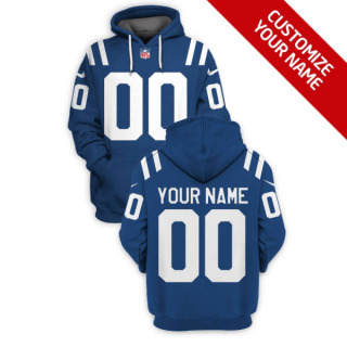 NFL Colts Customized Blue 2021 Stitched New Hoodie