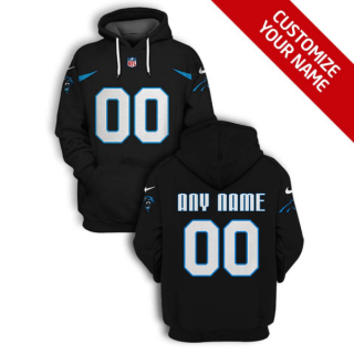 NFL Panthers Customized All Black 2021 Stitched New Hoodie