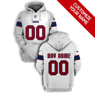 NFL Giants Customized White 2021 Stitched New Hoodie