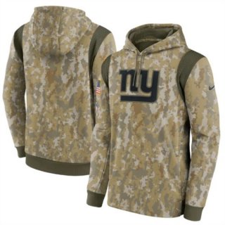 Nike New York Giants Camo 2021 Salute To Service Therma Performance Pullover Hoodie
