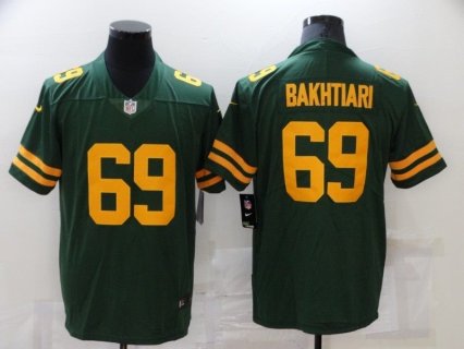 Nike Packers 69 David Bakhtiari 2021 New Green Vapor Limited Men Jersey