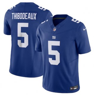Men's New York Giants #5 Kayvon Thibodeaux Blue 2023 F.U.S.E. Vapor Untouchable Limited Stitched Jersey