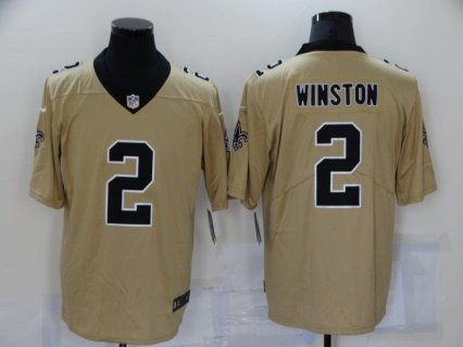 Nike New Orleans Saints 2 Jameis Winston Gold Inverted Legend Men Jersey