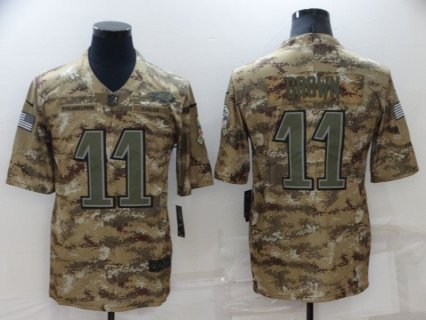 Nike Eagles 11 A. J. Brown Camo Salute To Service Limited Men Jersey