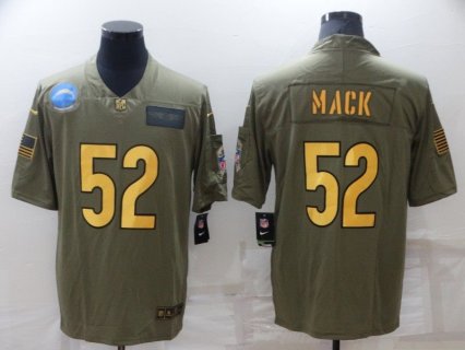 Nike Chargers 52 Khalil Mack Gold Salute To Service Limited Men Jersey