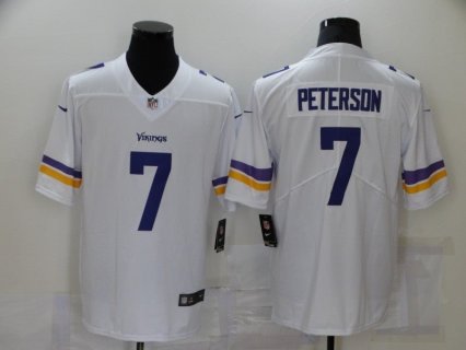 Nike Vikings 7 Peterson White Vapor Untouchable Limited Men Jersey