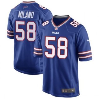 Nike Bills 58 Matt Milano Royal Elite Men Jersey