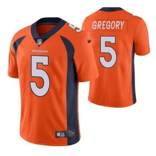 Nike Broncos 5 Randy Gregory Orange Vapor Untouchable Limited Men Jersey