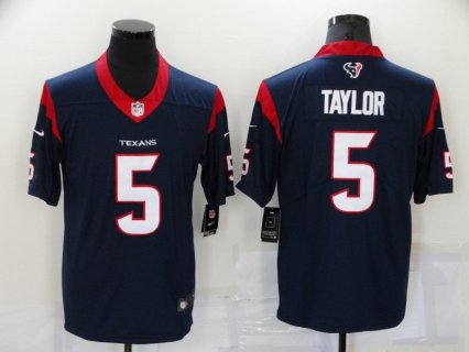 Nike Texans 5 Taylor Blue Vapor Untouchable Limited Men Jersey