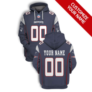 NFL Patriots Customized Blue 2021 Stitched New Hoodie
