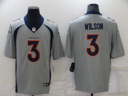 Nike Broncos 3 Russell Wilson Gray Inverted Legend Limited Men Jersey