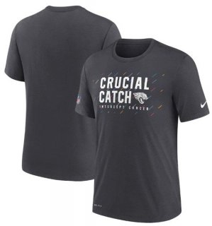 NFL Jaguars Charcoal 2021 Crucial Catch Performance T-Shirt