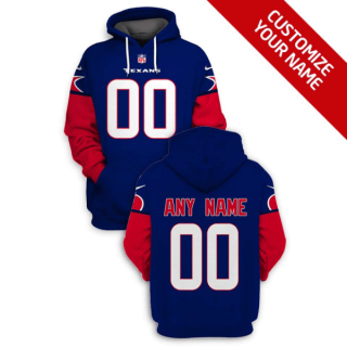 NFL Texans Customized Blue Red 2021 Stitched New Hoodie