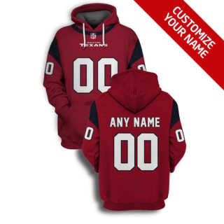 NFL Texans Customized Red 2021 Stitched New Hoodie