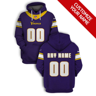 NFL Vikings Customized Purple 2021 Stitched New Hoodie