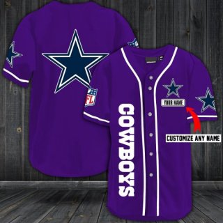 NFL Dallas Cowboys Baseball Customized Jersey (3)