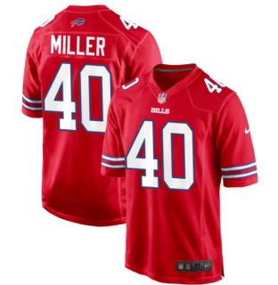 Nike Bills 40 Von Miller Red Color Rush Limited Men Jersey