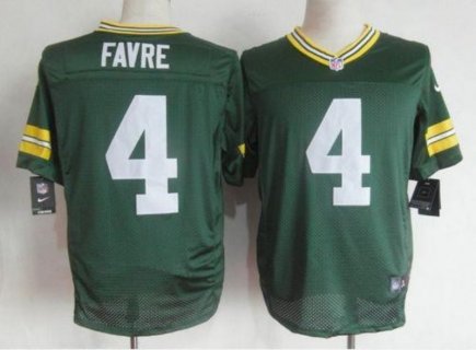 Nike Green Bay Packers No.4 Brett Favre Green Male Elite Jersey