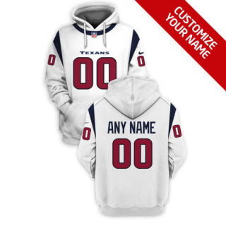 NFL Texans Customized White 2021 Stitched New Hoodie