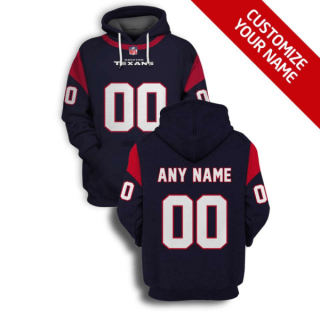 NFL Texans Customized Blue 2021 Stitched New Hoodie