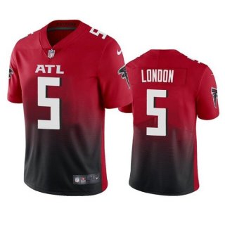 Nike Falcons #5 Drake London Red 2022 NFL Draft Vapor Untouchable Limited Men Jersey