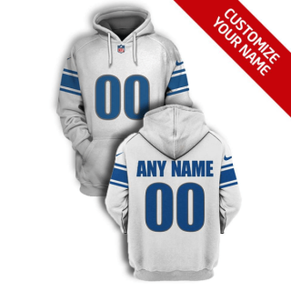 NFL Lions Customized White 2021 Stitched New Hoodie
