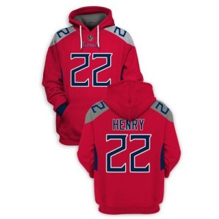 NFL Titans 22 Derrick Henry Red 2021 Stitched New Hoodie
