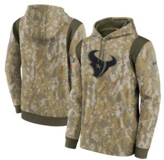 Nike Houston Texans Camo 2021 Salute To Service Therma Performance Pullover Hoodie