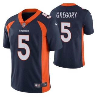 Nike Broncos 5 Randy Gregory Navy Vapor Untouchable Limited Men Jersey