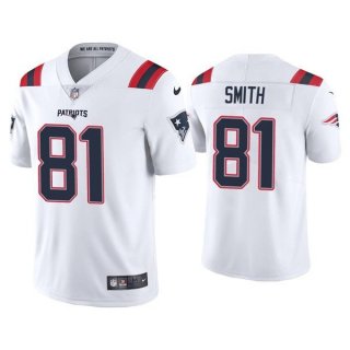 Nike Patriots 81 Jonnu Smith 2021 White Vapor Untouchable Limited Men Jersey