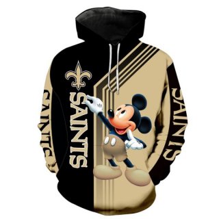 NFL New Orleans Saints Disney Mickey Mouse Pullover Hoodies