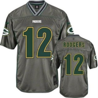Nike Packers #12 Aaron Rodgers Grey Kid Stitched NFL Elite Vapor Jersey